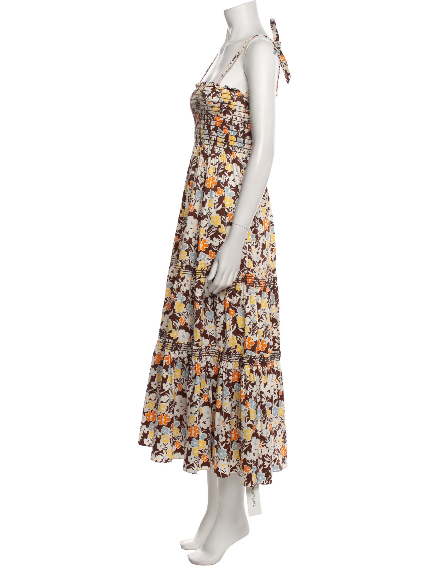 Tory Burch Floral Print Midi Length Dress