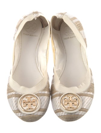 Tory Burch Jute Printed Ballet Flats