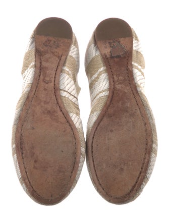 Tory Burch Jute Printed Ballet Flats