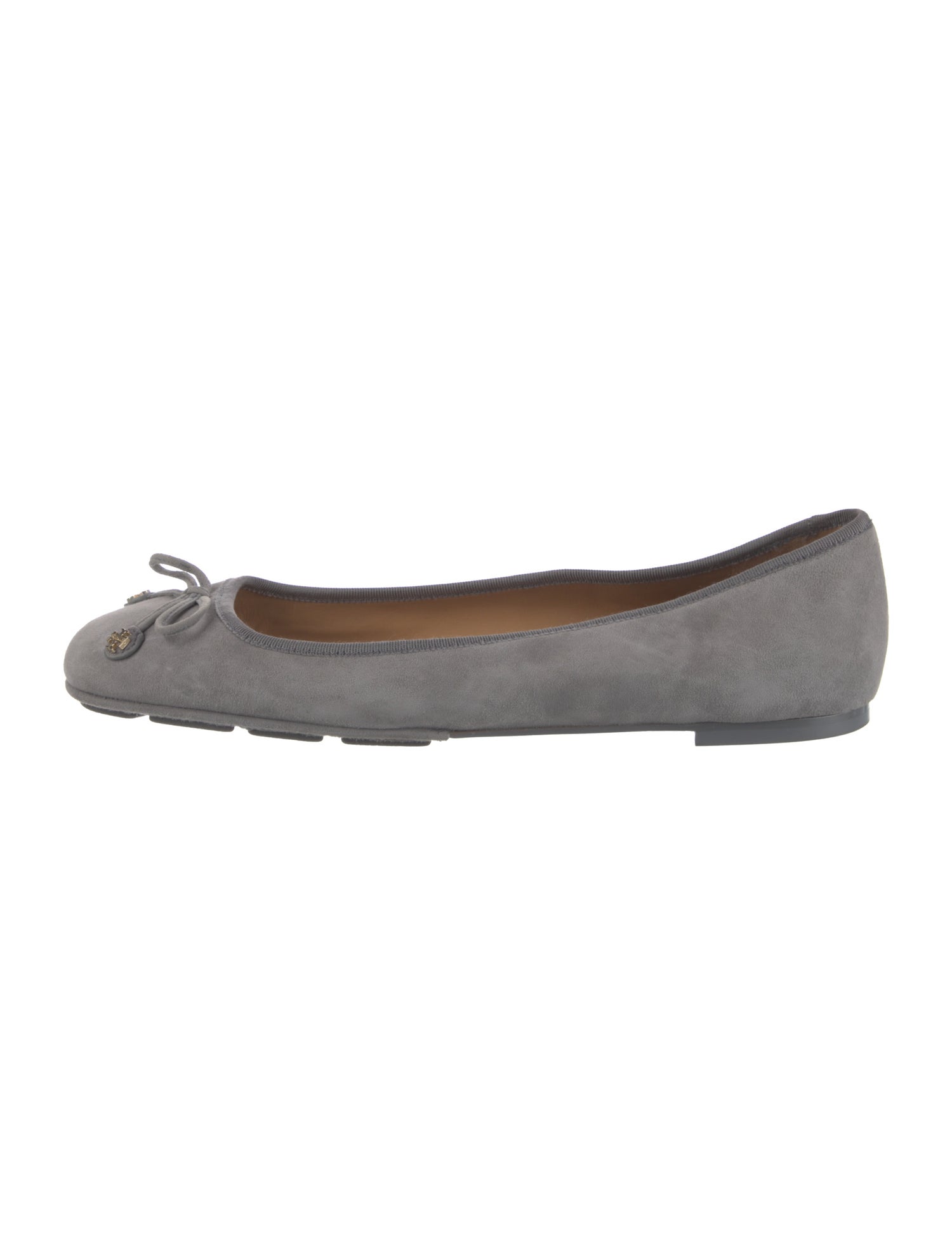Tory Burch Suede Bow Accents Ballet Flats