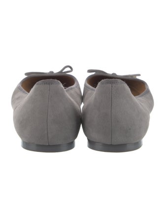 Tory Burch Suede Bow Accents Ballet Flats