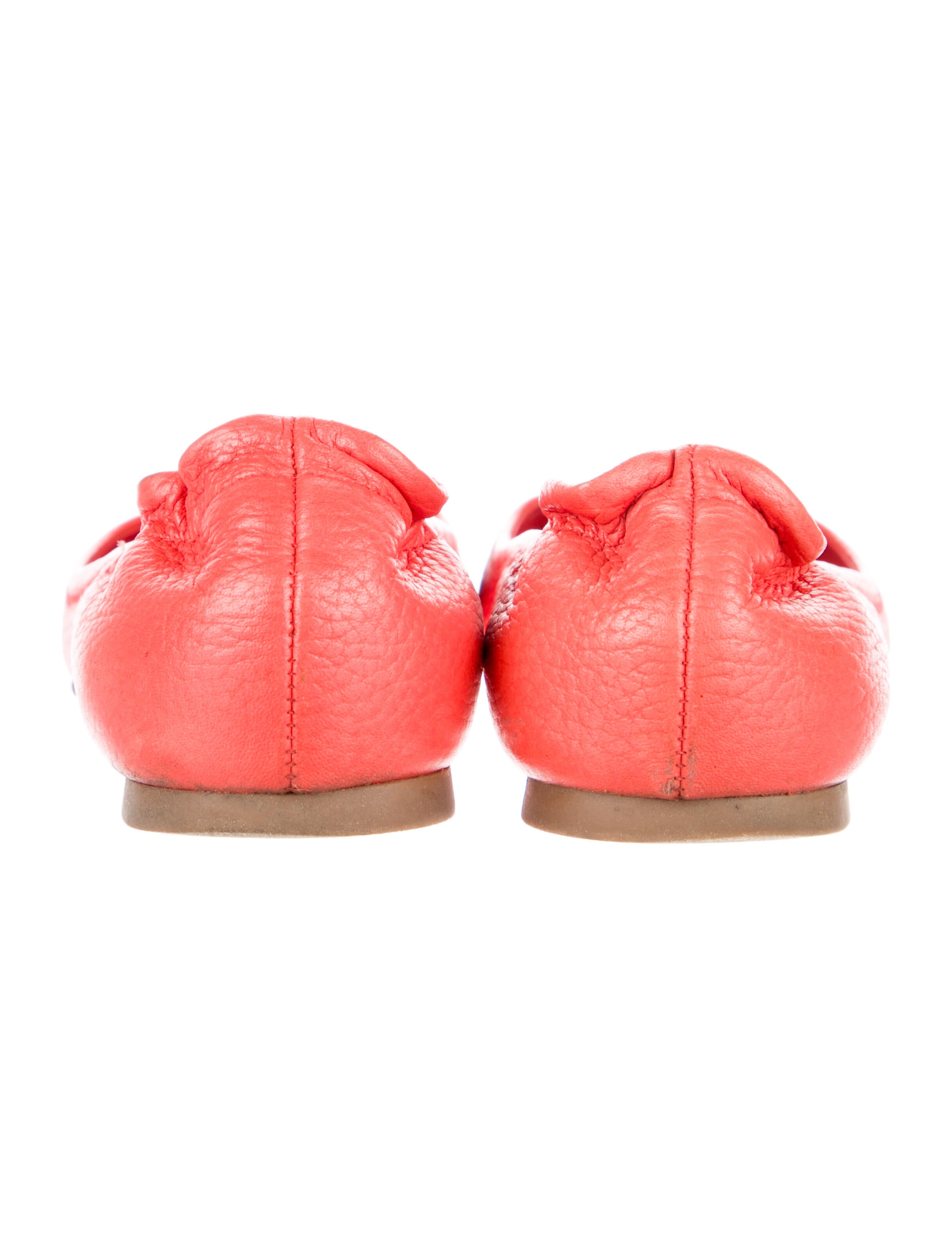 Tory Burch Leather Studded Accents Ballet Flats