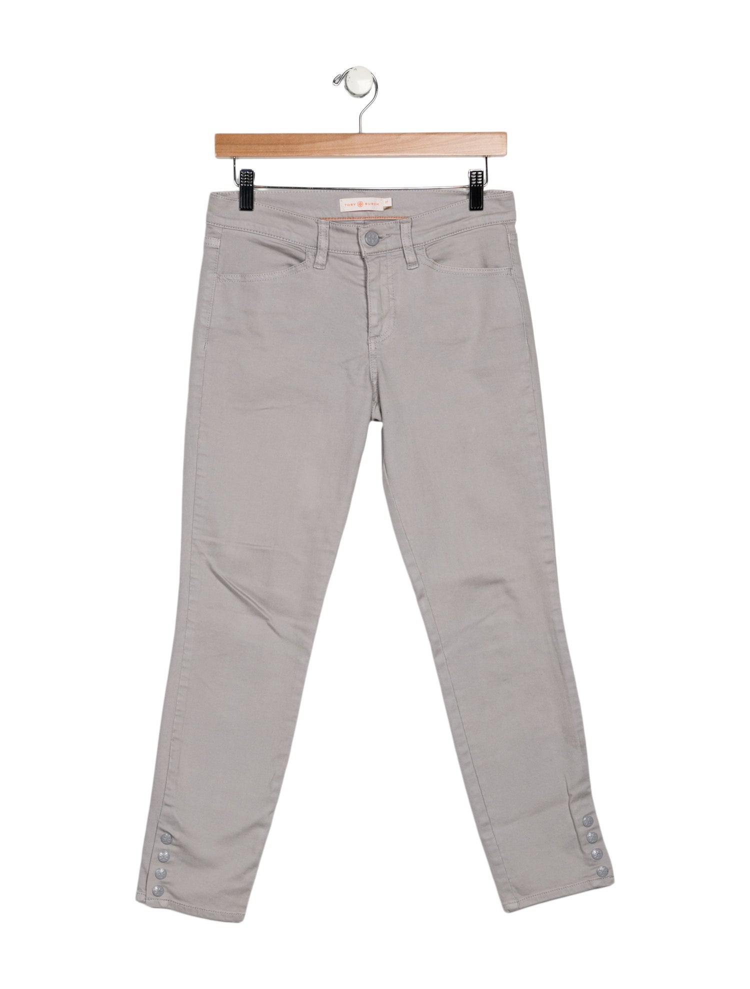 Tory Burch Low-Rise Skinny Leg Jeans