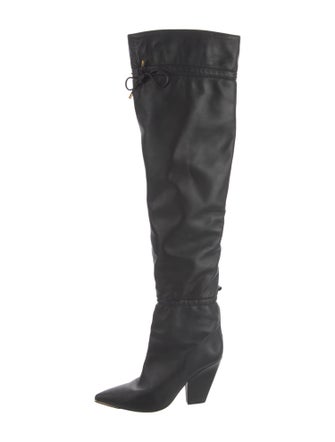 Tory Burch Leather Lace-Up Boots