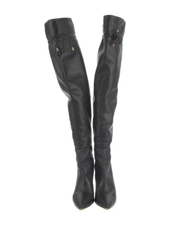 Tory Burch Leather Lace-Up Boots