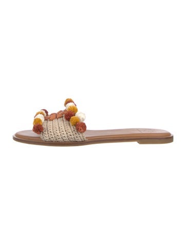 Tory Burch Sandals Straw Slides US 8.5 |