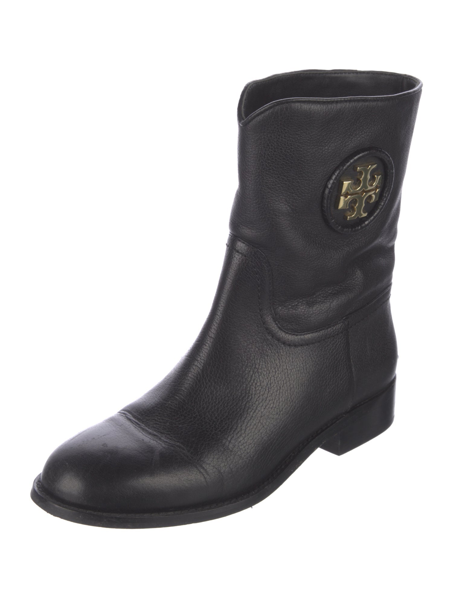 Tory Burch Leather Moto Boots
