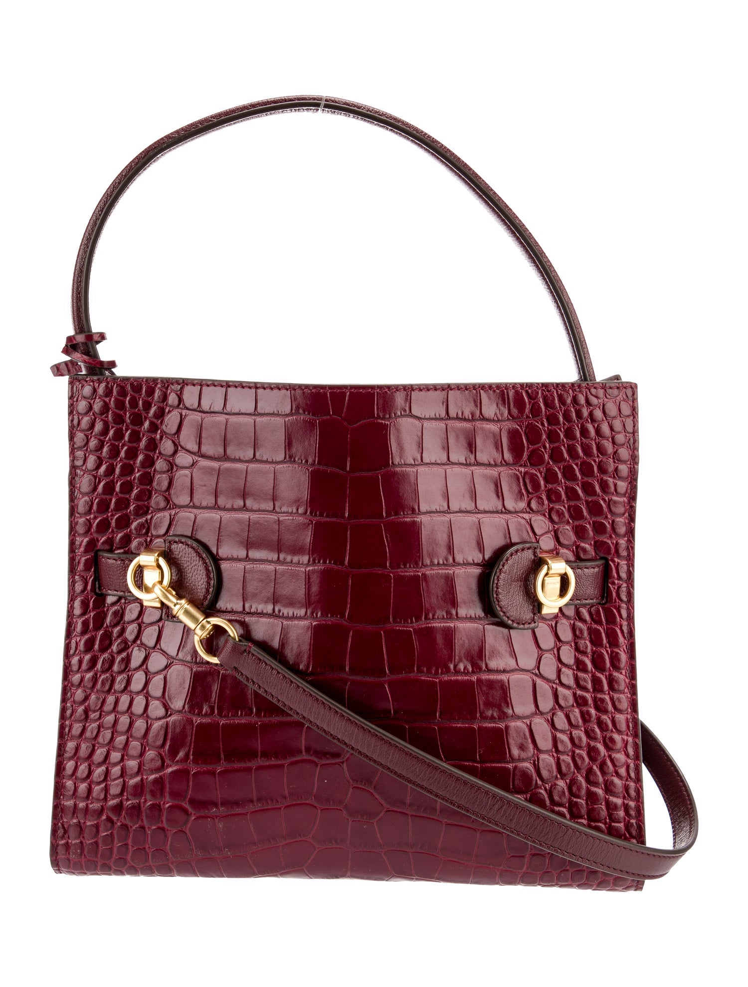 Tory Burch Embossed Leather Top Handle Bag