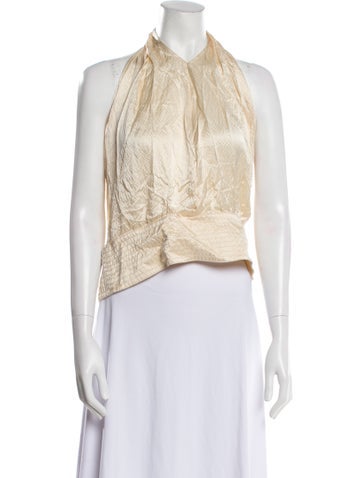 Tory Burch Tops Silk Halterneck Crop Top L