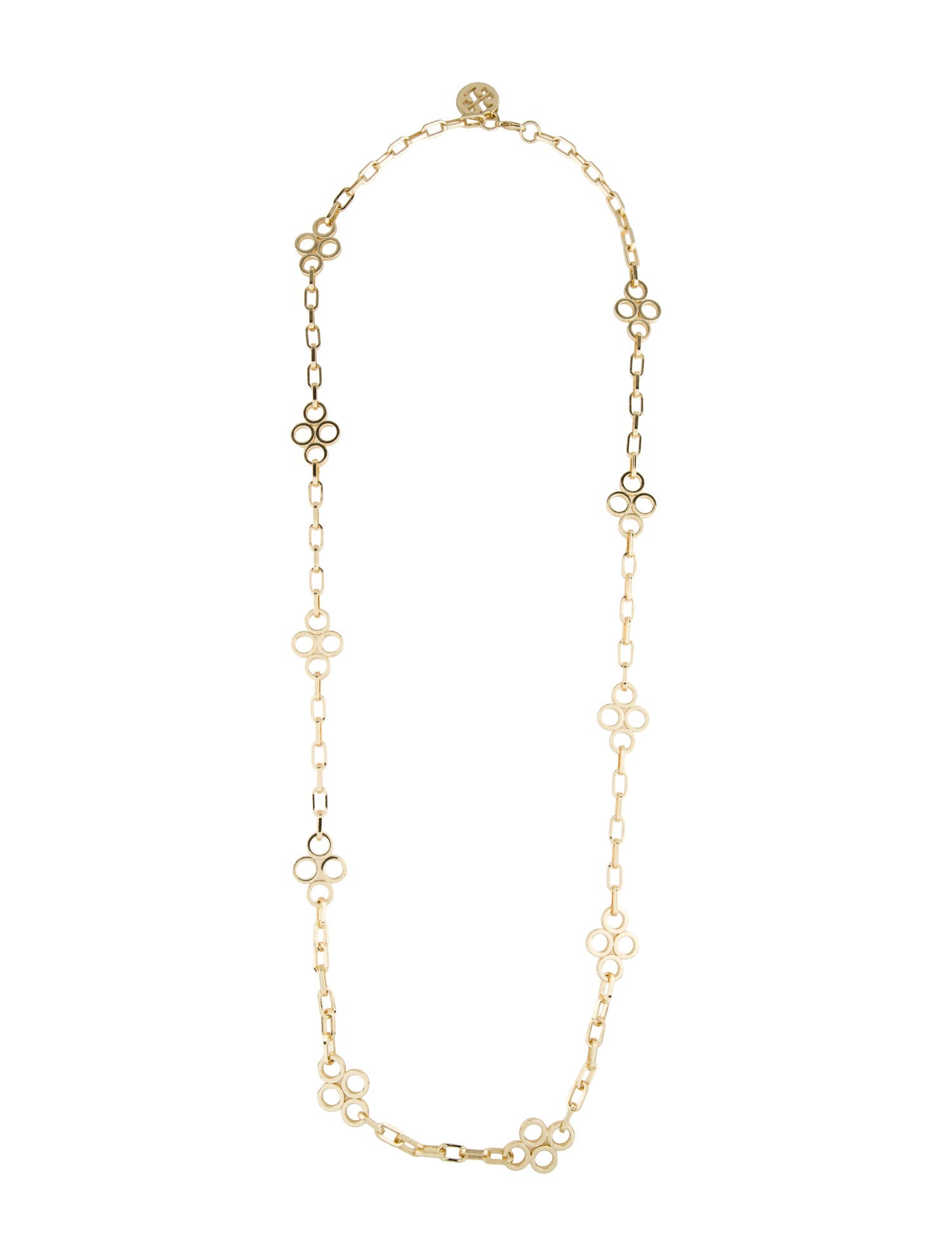 Tory Burch Large Clover Station Necklace