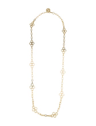 Tory Burch Large Clover Station Necklace
