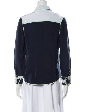 Tory Burch Silk Printed Button-Up Top