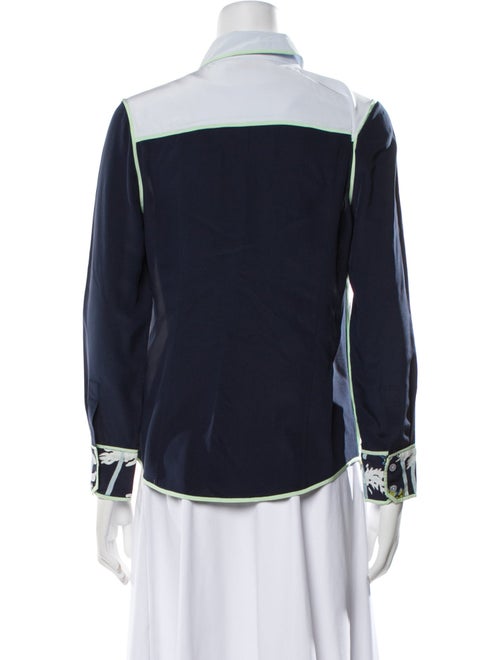 Tory Burch Silk Printed Button-Up Top