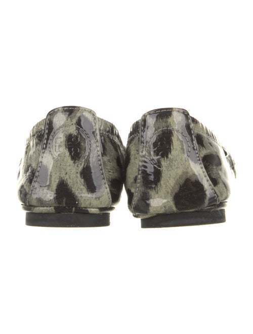 Tory Burch Patent Leather Animal Print Ballet Flats
