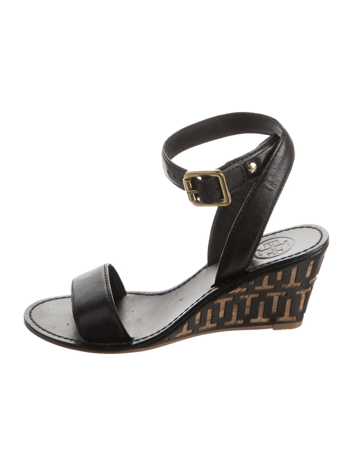 Tory Burch Leather Printed Slingback Sandals