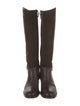 Tory Burch Suede Leather Trim Embellishment Riding Boots