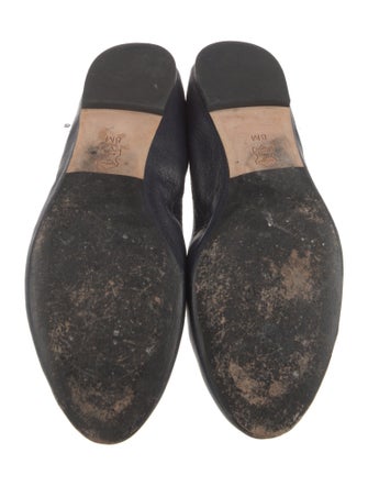 Tory Burch Leather Crystal Embellishments Ballet Flats