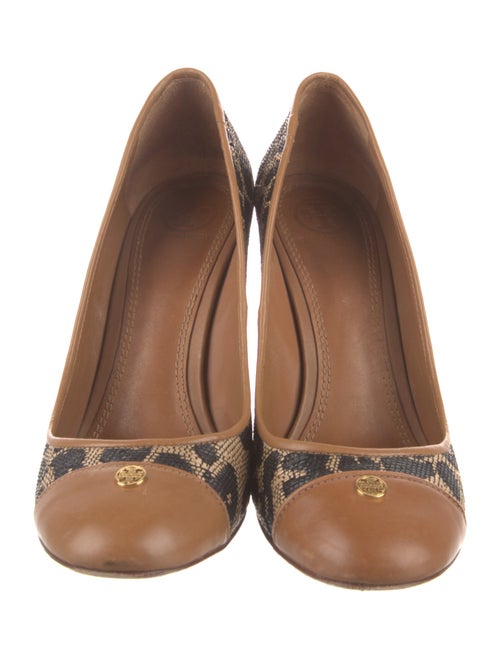 Tory Burch Straw Animal Print Pumps