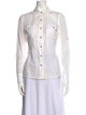 Tory Burch Long Sleeve Button-Up Top