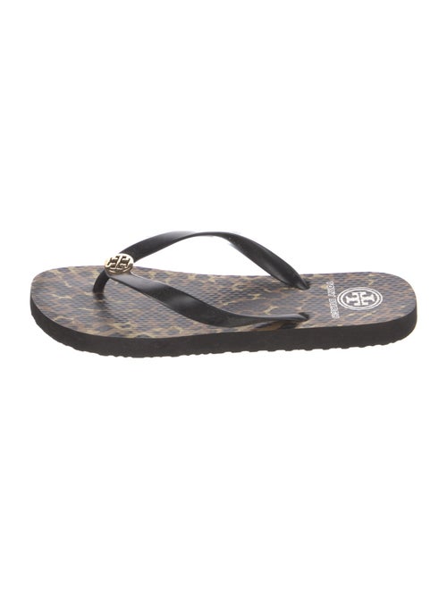Tory Burch Rubber Animal Print Flip Flops