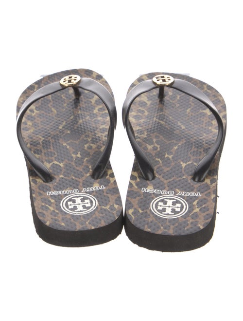 Tory Burch Rubber Animal Print Flip Flops