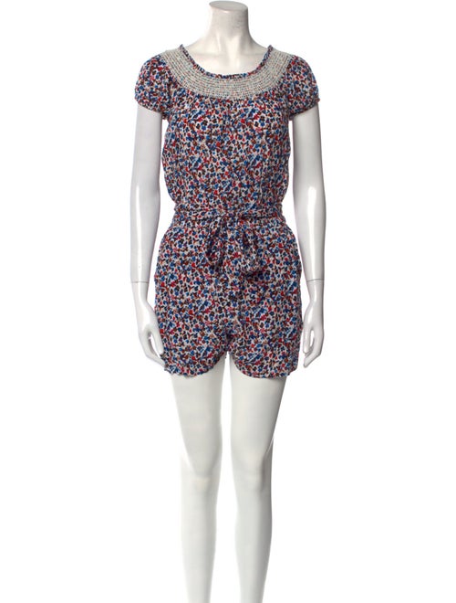 Tory Burch Printed Scoop Neck Romper