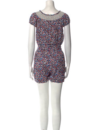 Tory Burch Printed Scoop Neck Romper