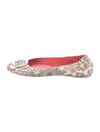 Tory Burch Leather Printed Ballet Flats