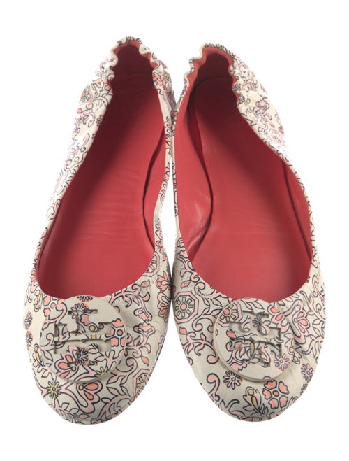 Tory Burch Leather Printed Ballet Flats