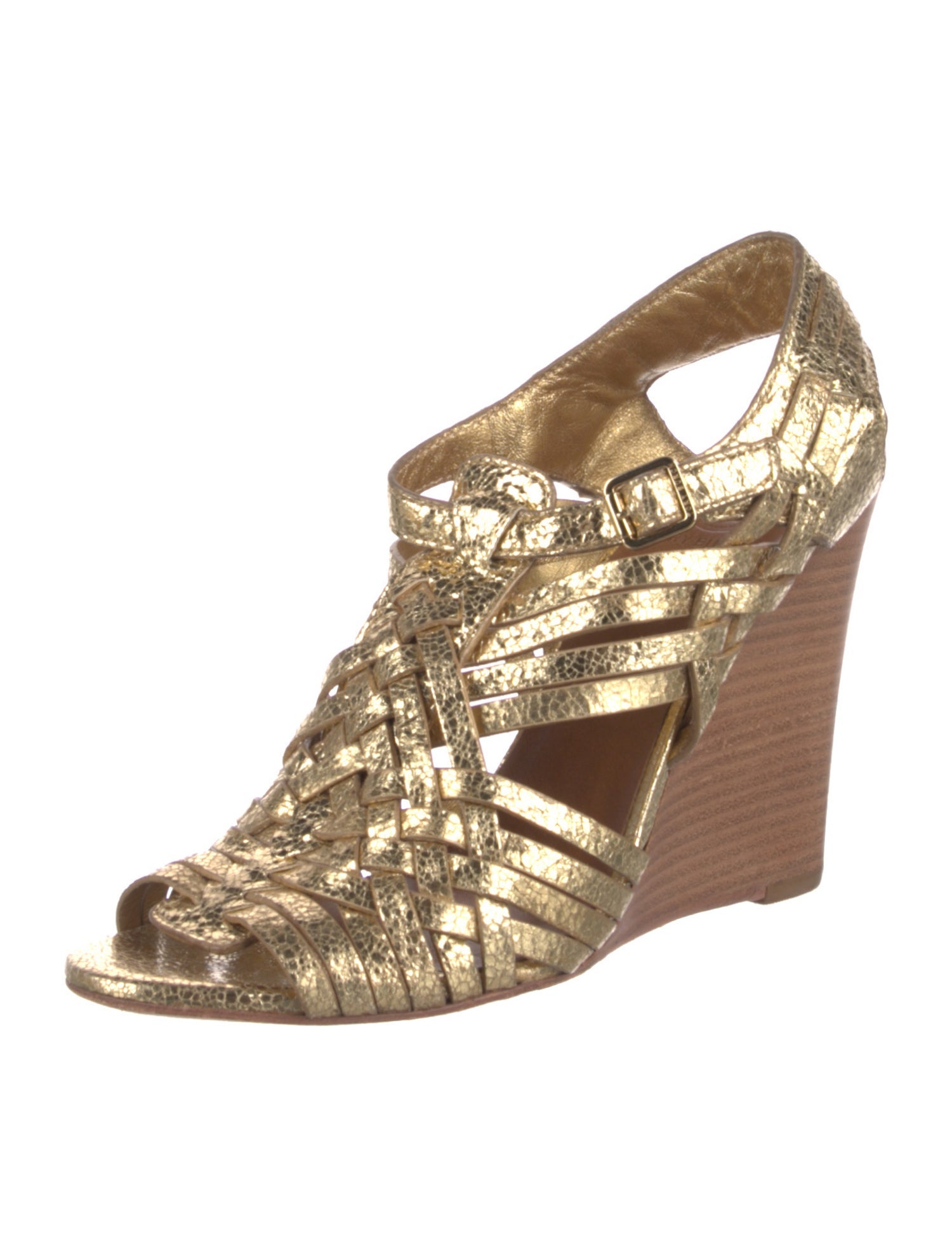 Tory Burch Leather Animal Print Sandals