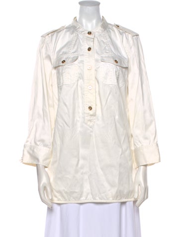 Tory Burch Tops Mock Neck Long Sleeve Polo US 12 | XL