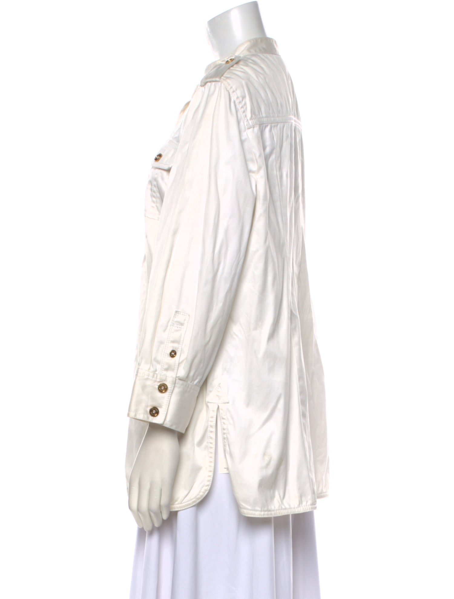 Tory Burch Mock Neck Long Sleeve Polo