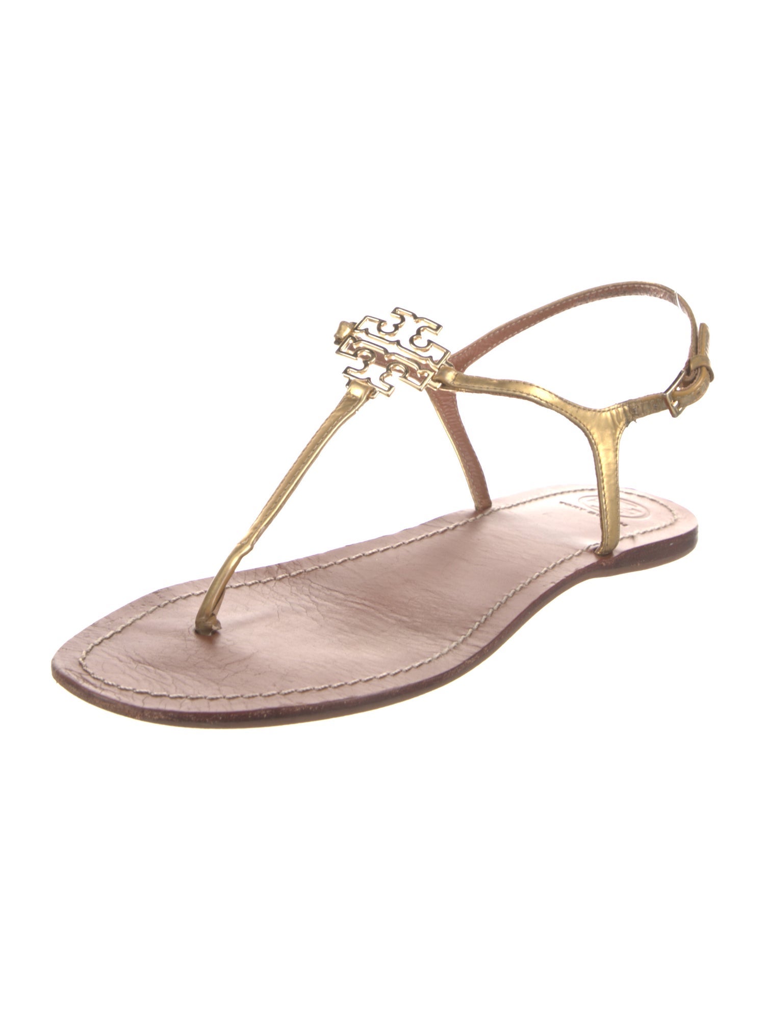 Tory Burch Leather T-Strap Sandals