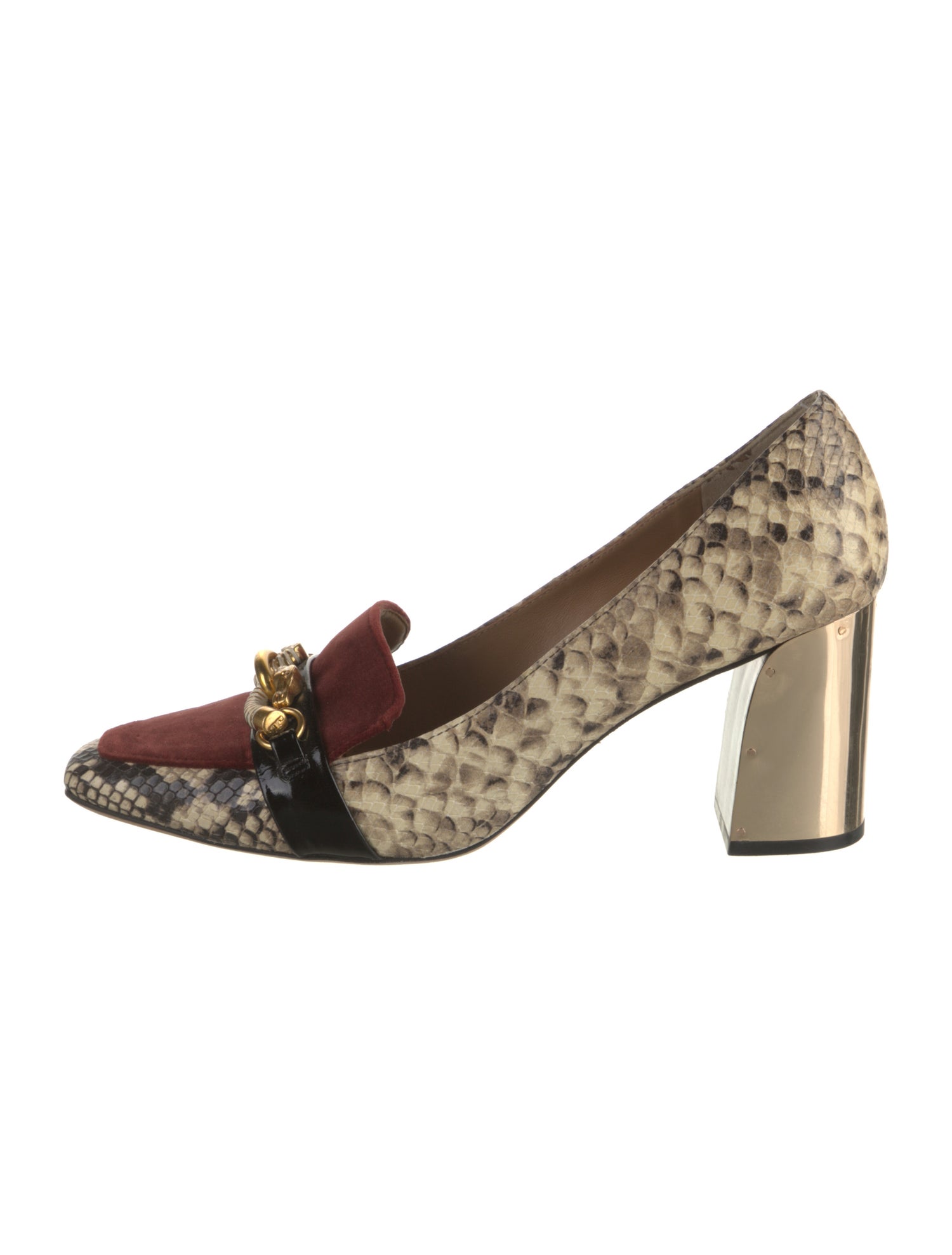 Tory Burch Leather Animal Print Pumps