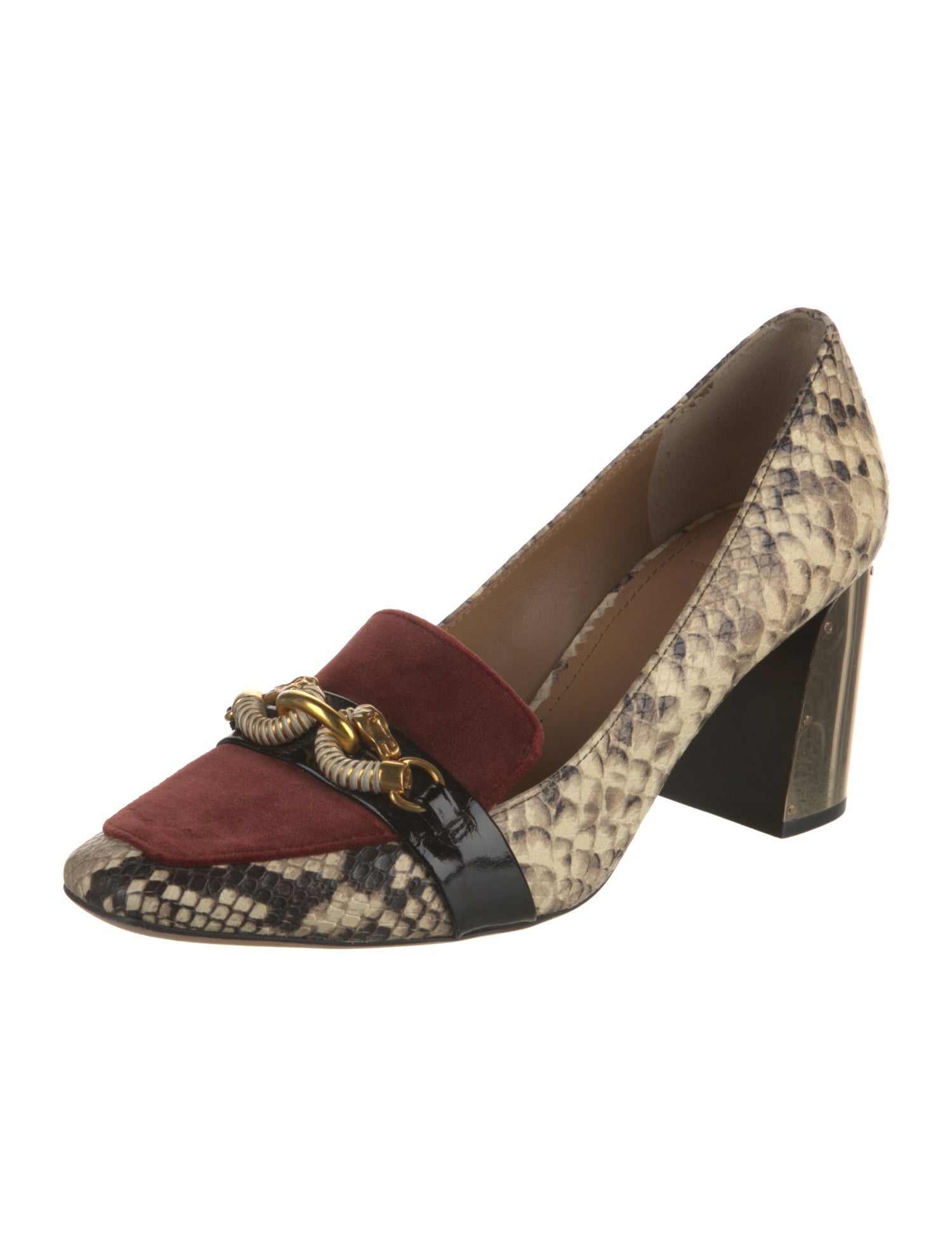 Tory Burch Leather Animal Print Pumps