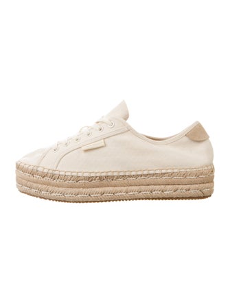 Tory Burch Canvas Tweed Pattern Espadrille Sneakers