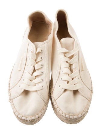 Tory Burch Canvas Tweed Pattern Espadrille Sneakers