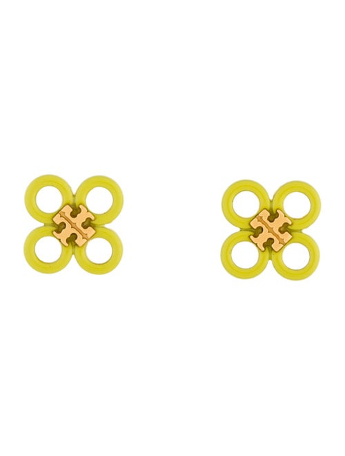 Tory Burch Enamel Small Kira Clover Stud Earrings