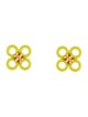 Tory Burch Enamel Small Kira Clover Stud Earrings