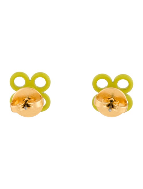 Tory Burch Enamel Small Kira Clover Stud Earrings