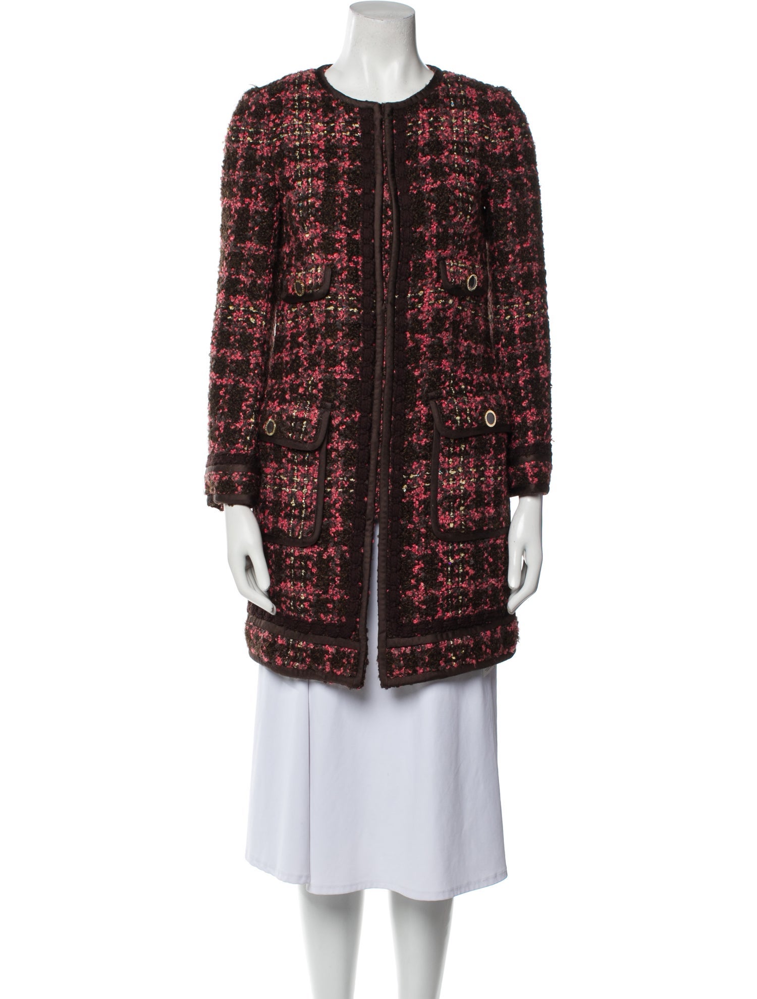 Tory Burch Tweed Tweed Pattern Coat