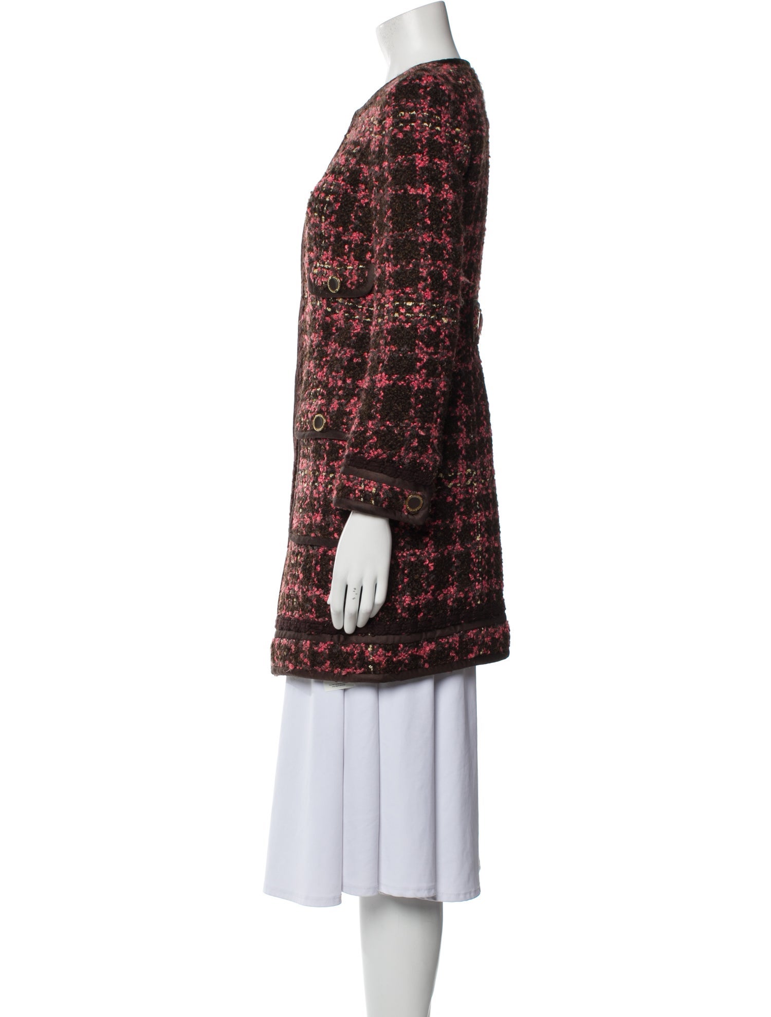 Tory Burch Tweed Tweed Pattern Coat