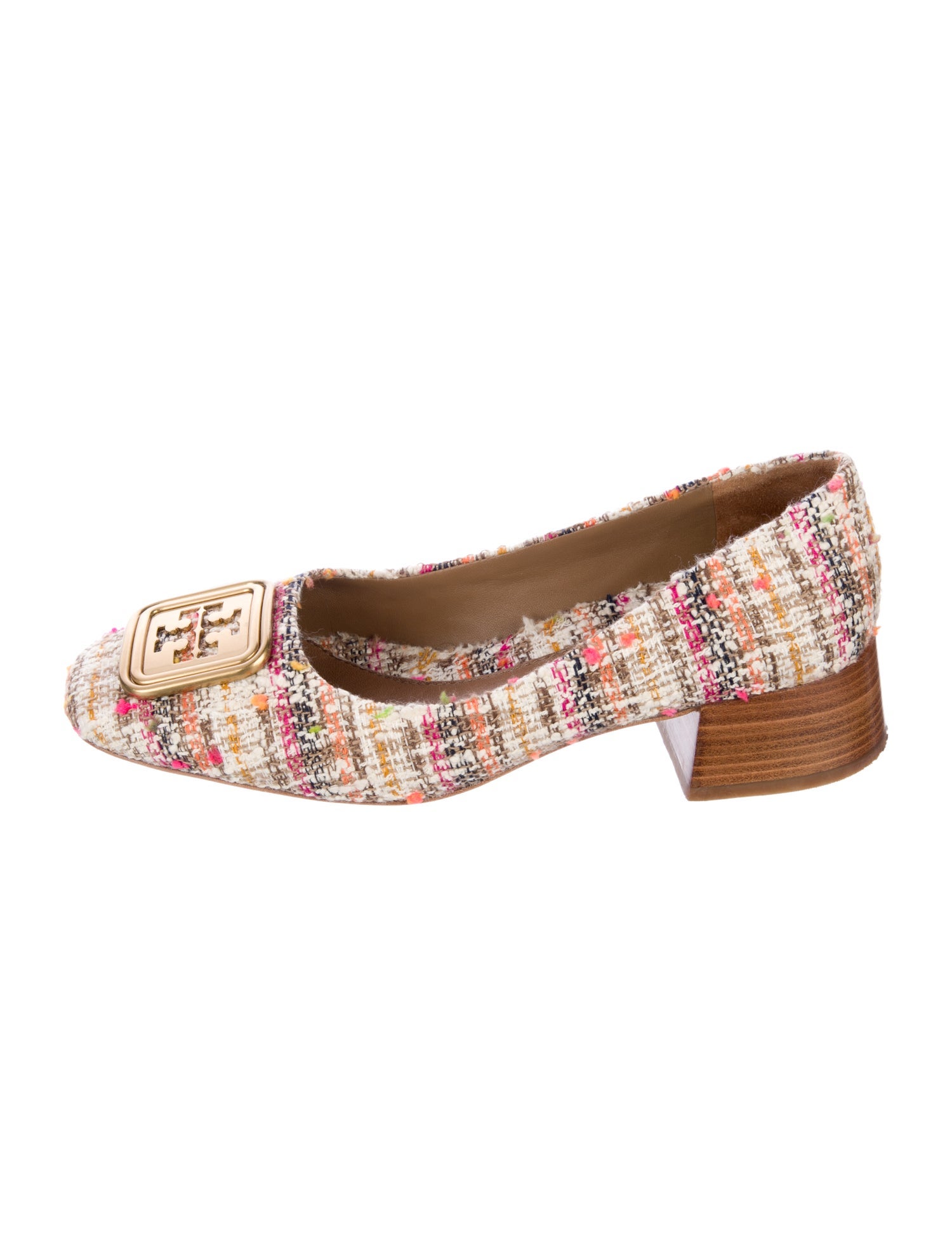 Tory Burch Tweed Pattern Ballet Flats