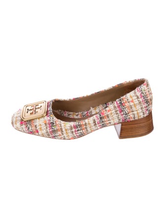 Tory Burch Tweed Pattern Ballet Flats