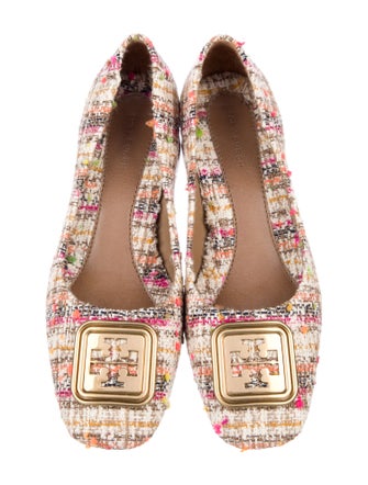 Tory Burch Tweed Pattern Ballet Flats