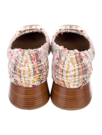 Tory Burch Tweed Pattern Ballet Flats