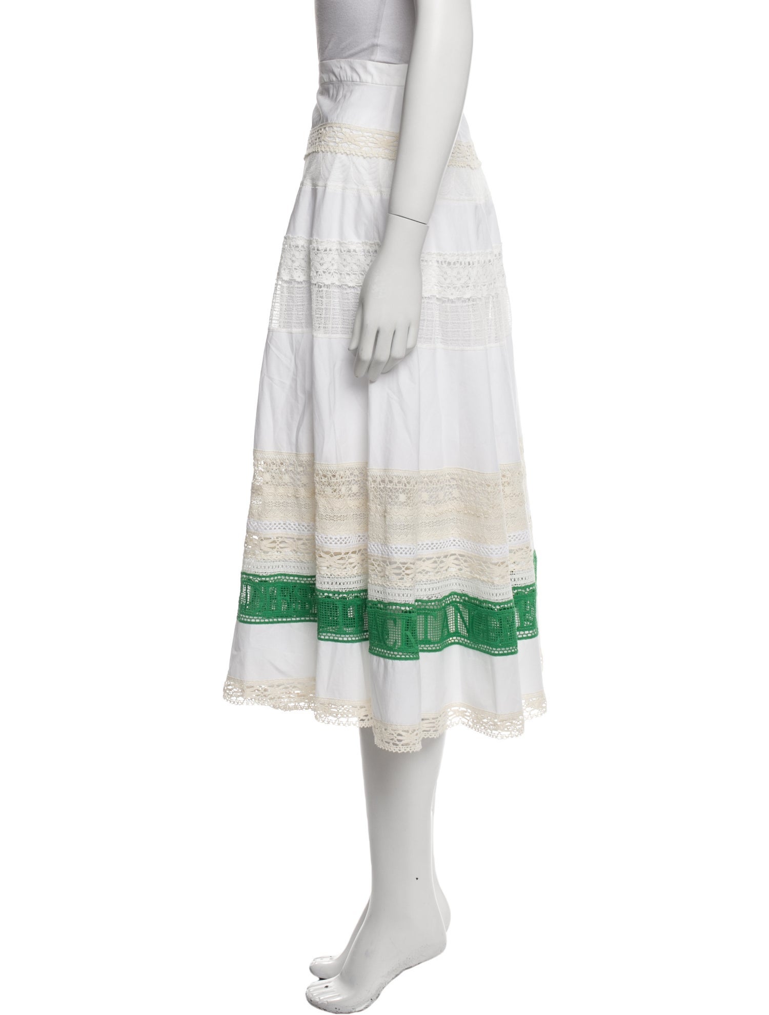 Tory Burch Lace Pattern Midi Length Skirt