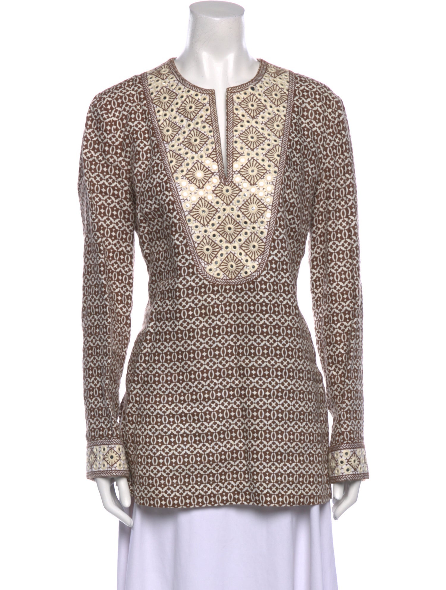 Tory Burch Linen Printed Tunic