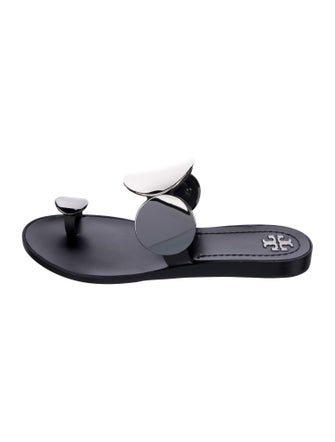 Tory Burch Patos Leather Slides
