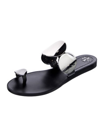 Tory Burch Patos Leather Slides